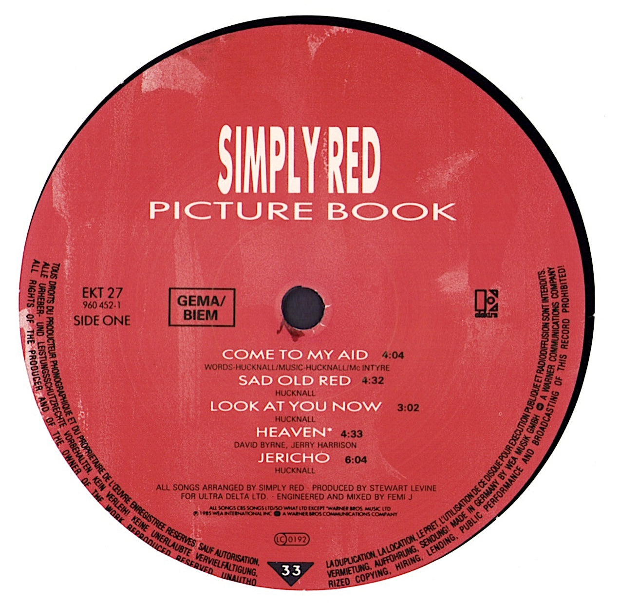 Simply Red ‎- Picture Book Vinyl LP