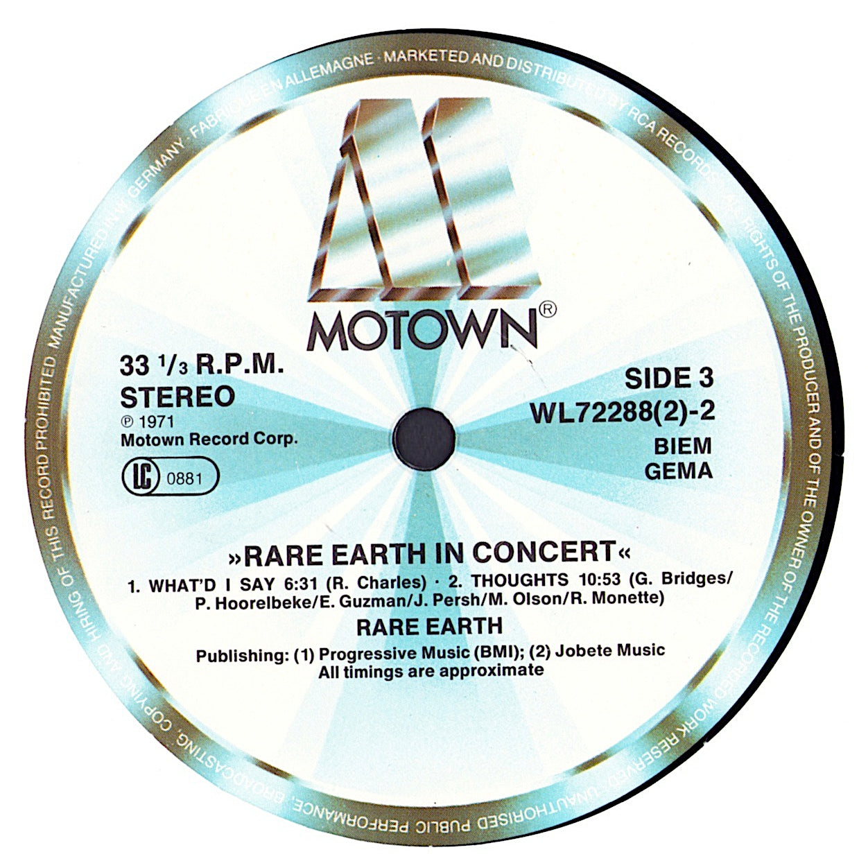 Rare Earth – Rare Earth In Concert Vinyl 2LP