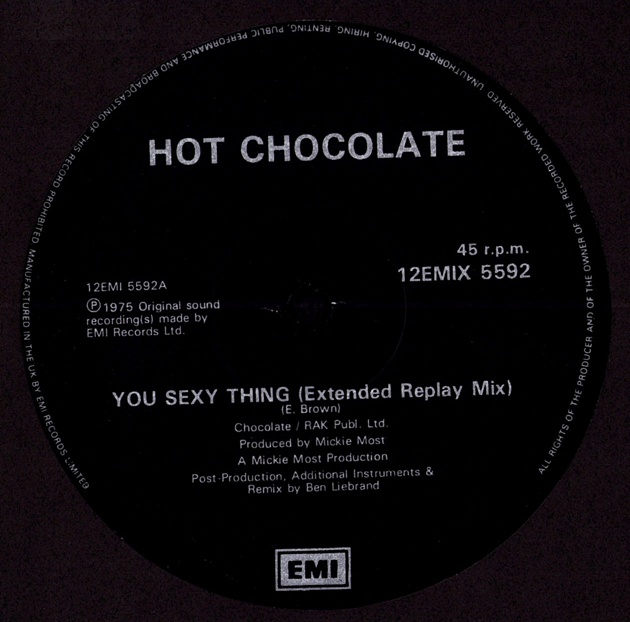 Hot Chocolate – You Sexy Thing Extended Replay Mix / Megamix Vinyl 12" | UK Original | 1987