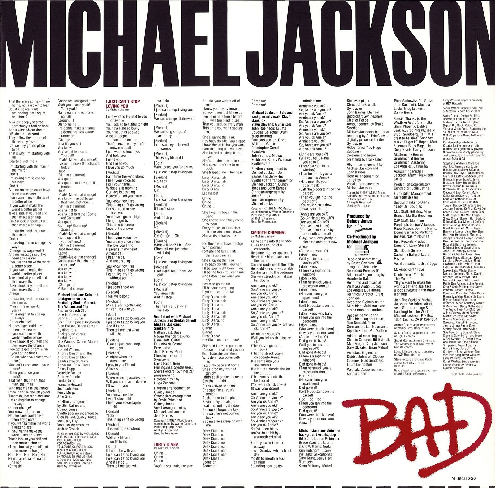 Michael Jackson - Bad Vinyl LP