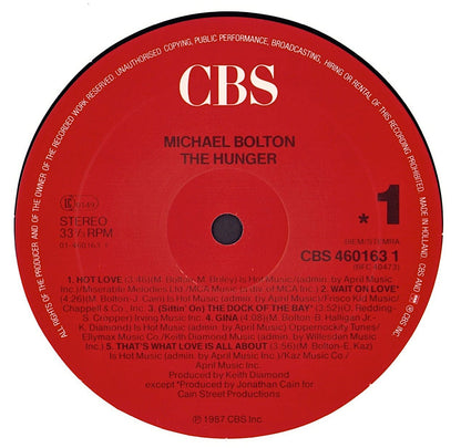 Michael Bolton ‎– The Hunger Vinyl LP