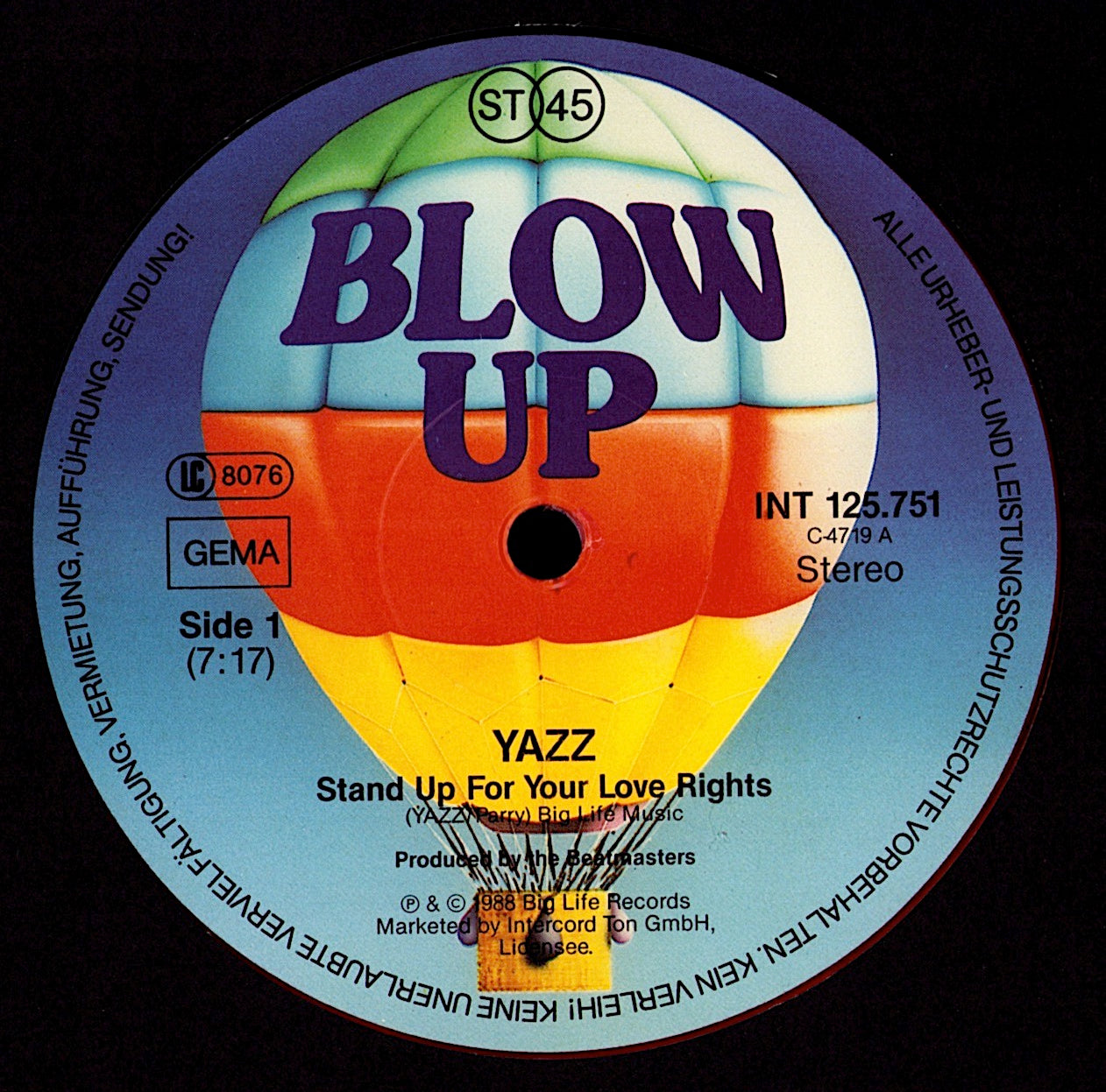 Yazz – Stand Up For Your Love Rights Vinyl 12" Maxi-Single | DE Original | 1988