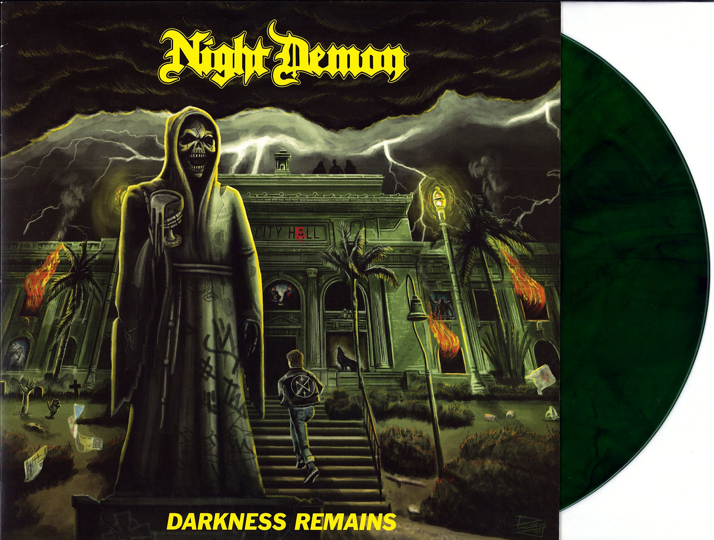 Night Demon – Darkness Remains Green Dark Marbled Vinyl LP + CD Limited Edition