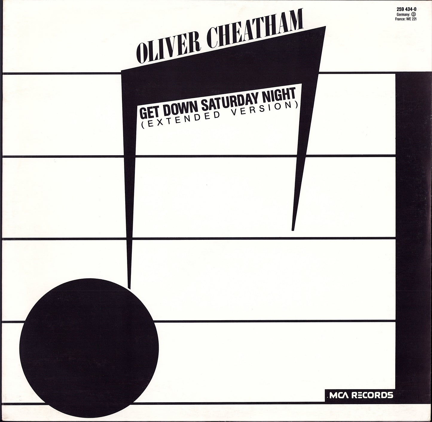 Oliver Cheatham – Get Down Saturday Night (Extended Version) (Vinyl 12")