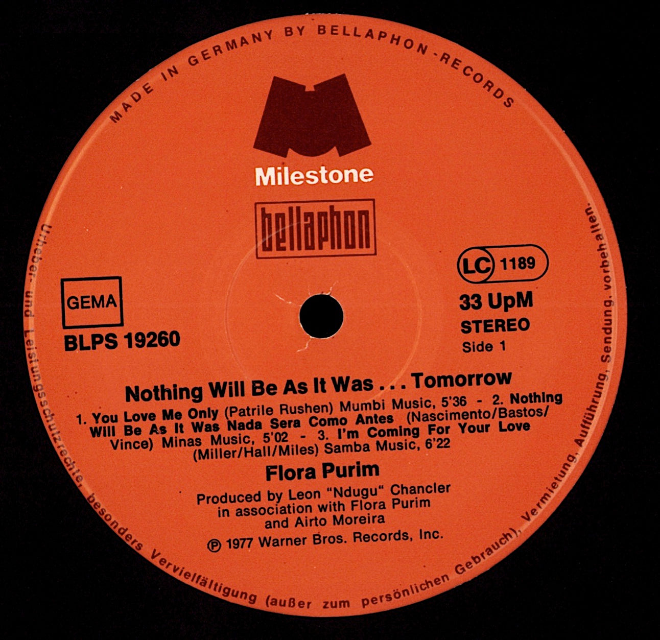 Flora Purim – Nothing Will Be As It Was...Tomorrow Vinyl LP | EU Original | 1977
