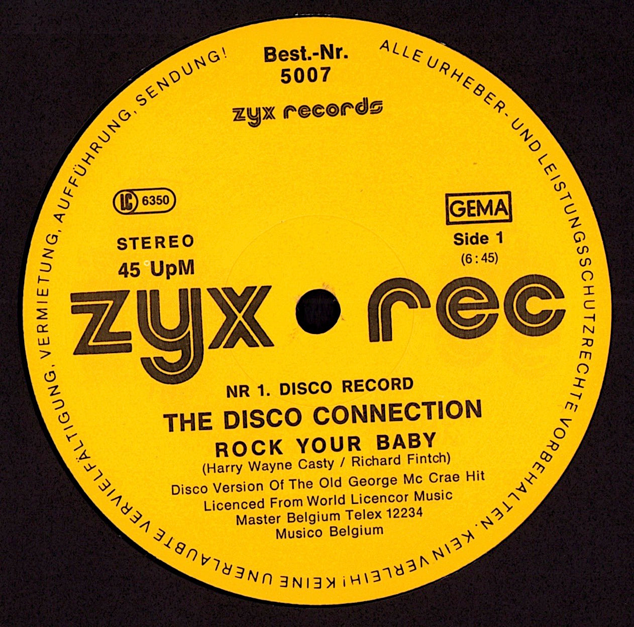The Disco Connection – Rock Your Baby Vinyl 12" | DE Original | 1982