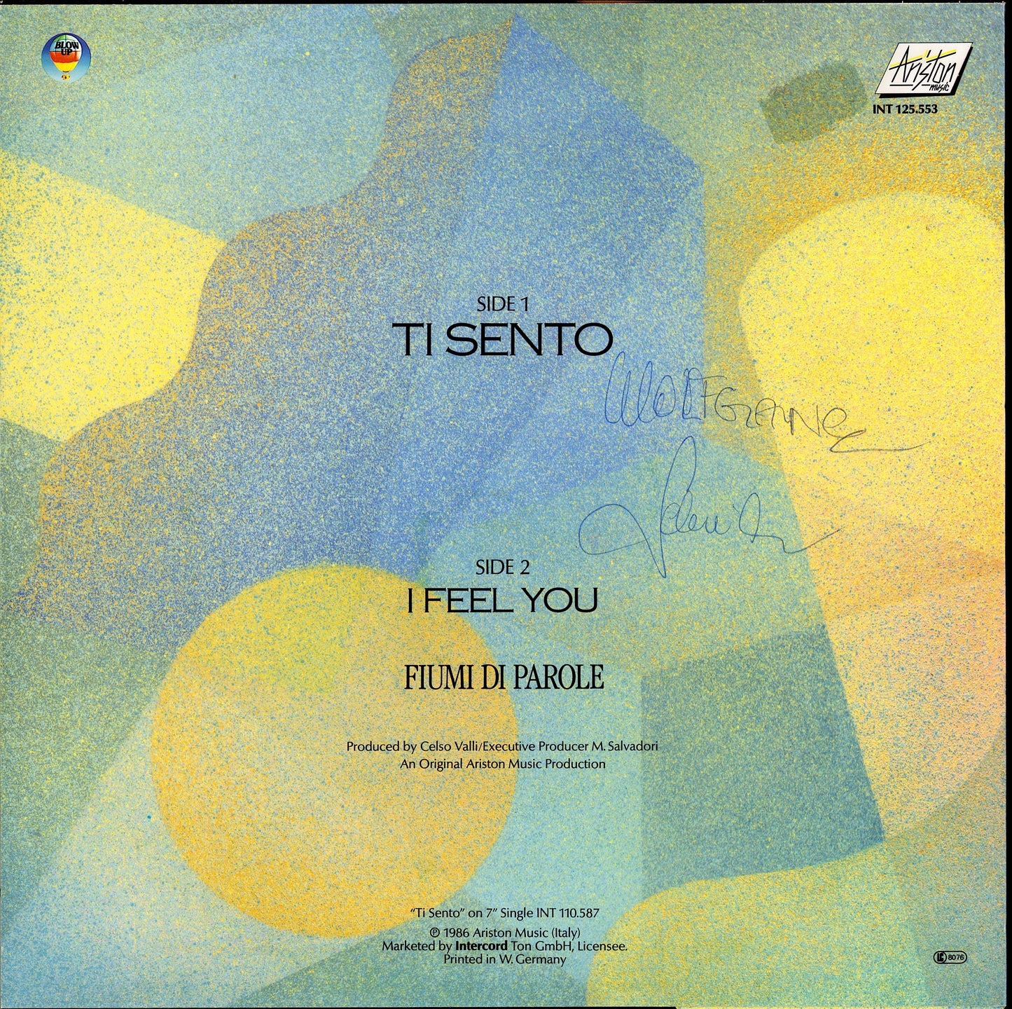 Matia Bazar – Ti Sento Vinyl 12" | Germany Original | 1986