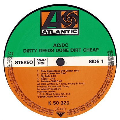 AC/DC – Dirty Deeds Done Dirt Cheap Vinyl LP