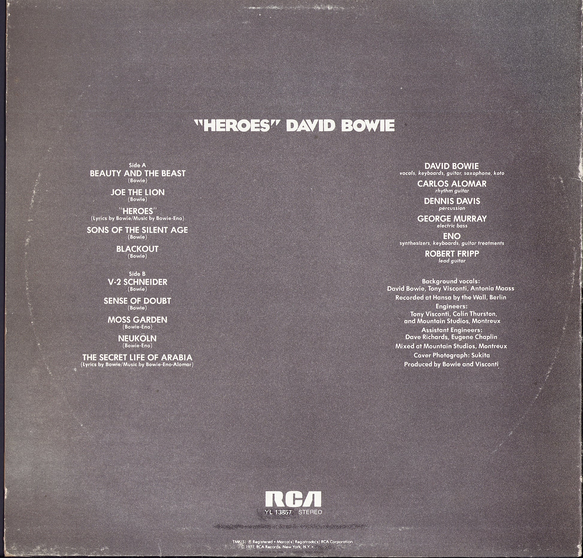 David Bowie – "Heroes" Vinyl LP