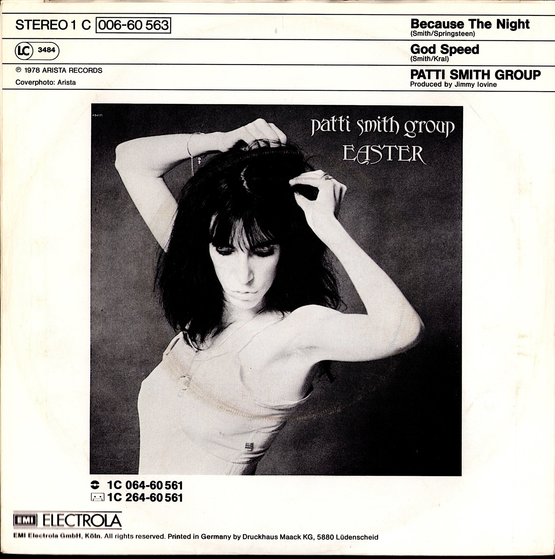 Patti Smith Group – Because The Night Vinyl 7" | DE Original | 1978