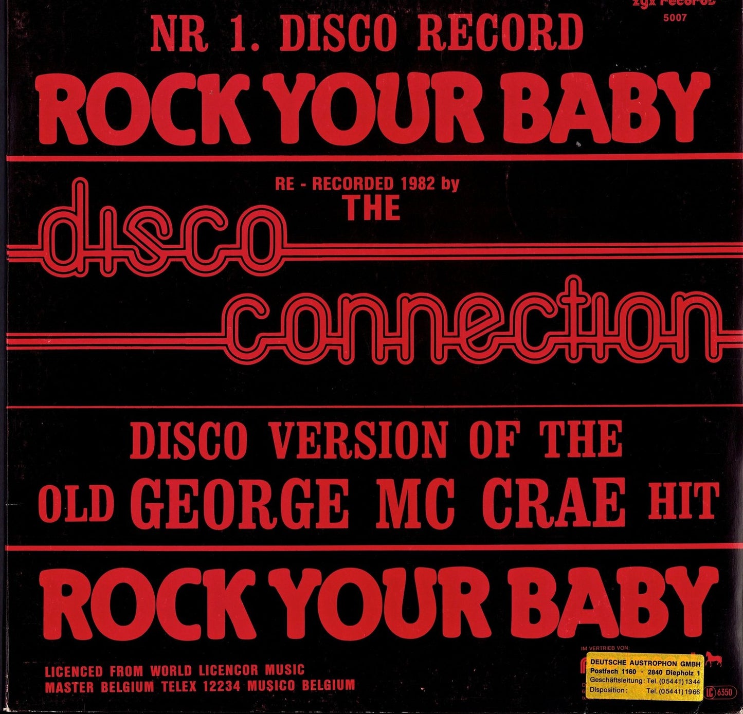 The Disco Connection – Rock Your Baby Vinyl 12" | DE Original | 1982