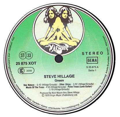 Steve Hillage - Green Vinyl LP