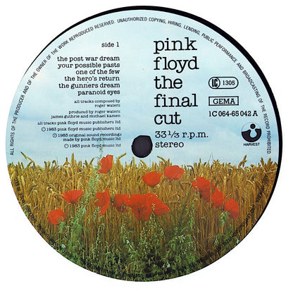 Pink Floyd - The Final Cut Vinyl LP