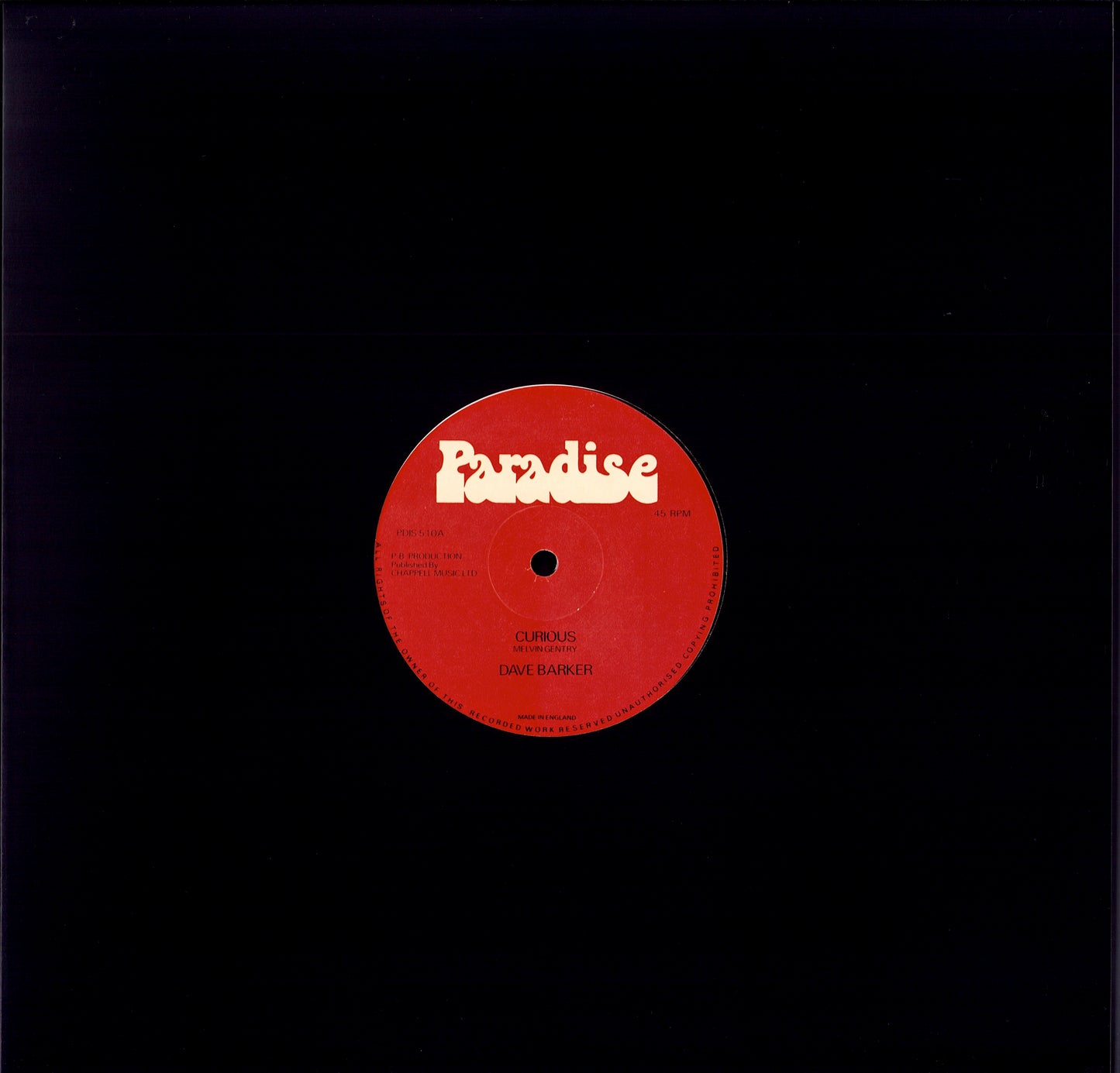 Dave Barker - Curious Vinyl 12"