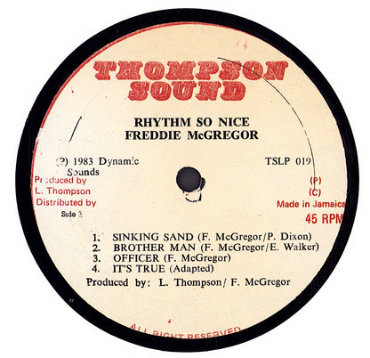 Freddie McGregor - Rhythm So Nice Vinyl LP