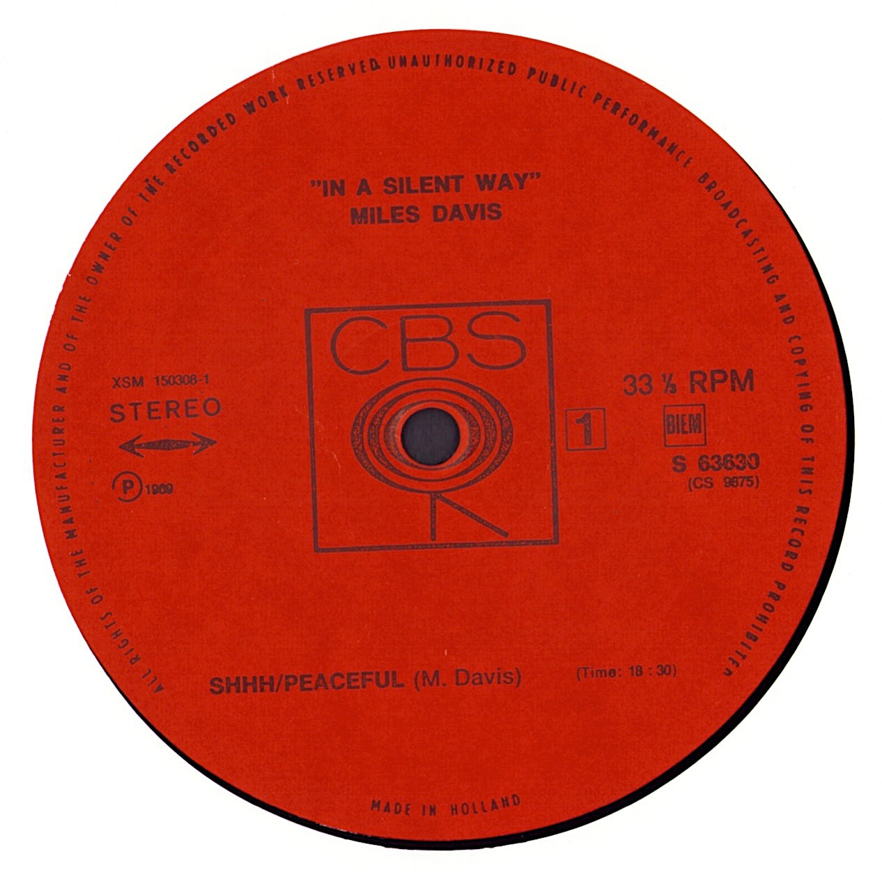 Miles Davis - In A Silent Way Vinyl LP