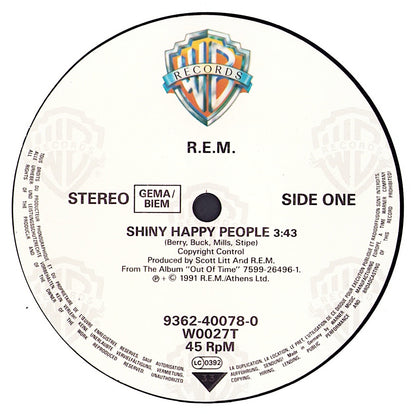 R.E.M. - Shiny Happy People Vinyl 12" Maxi-Single