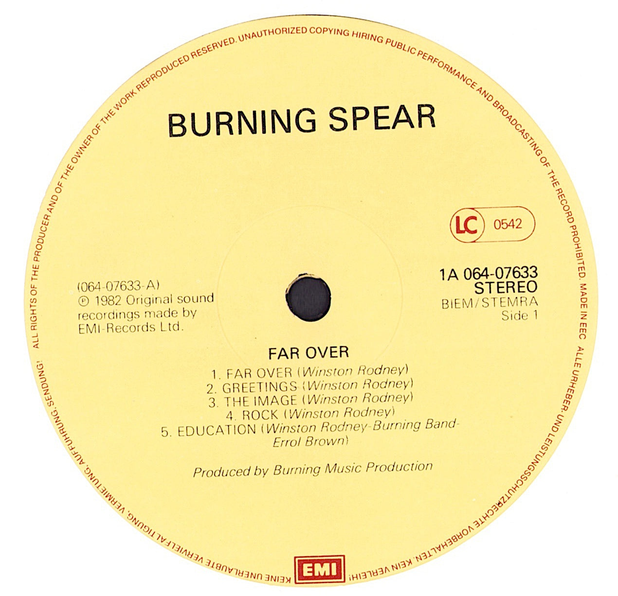 Burning Spear - Farover Vinyl LP