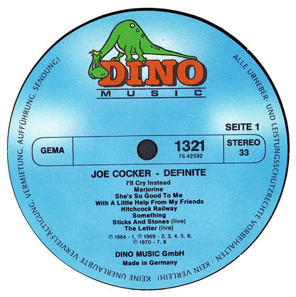 Joe Cocker ‎- Definite 1964-1986 Vinyl LP