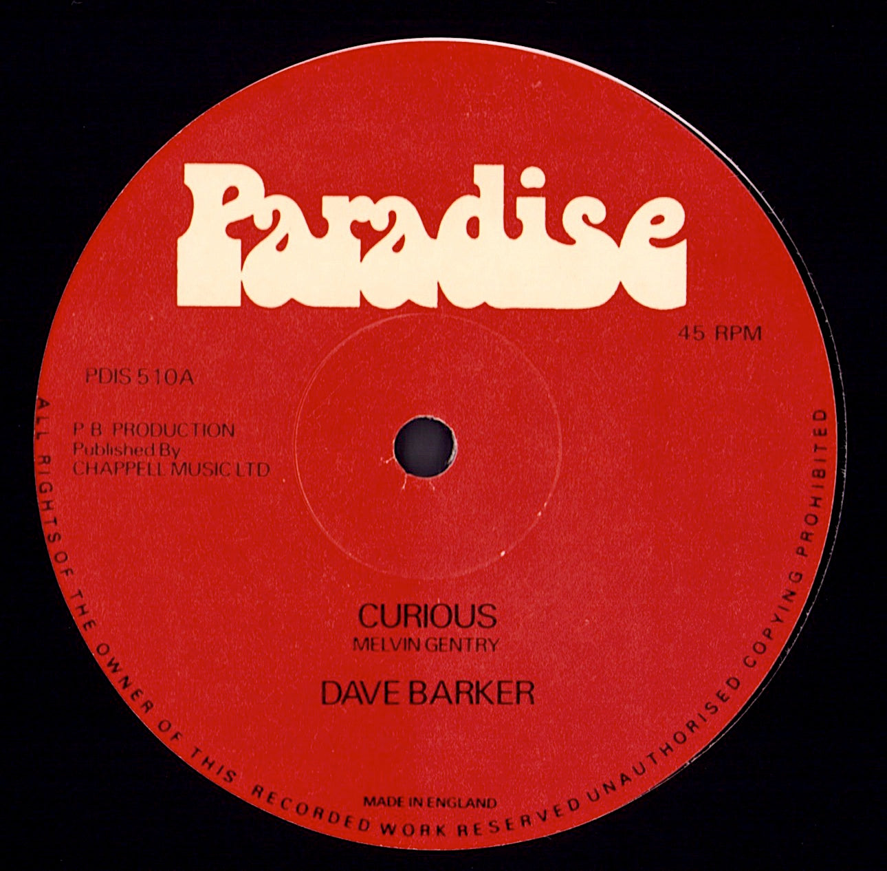 Dave Barker - Curious Vinyl 12"