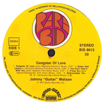 Johnny Guitar Watson – Gangster Of Love Vinyl LP