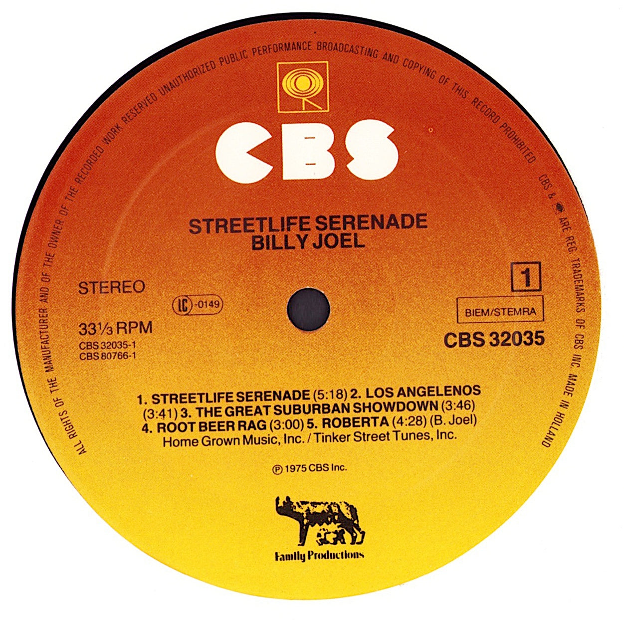 Billy Joel - Streetlife Serenade Vinyl LP