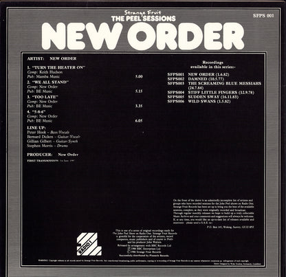 New Order ‎- The Peel Sessions