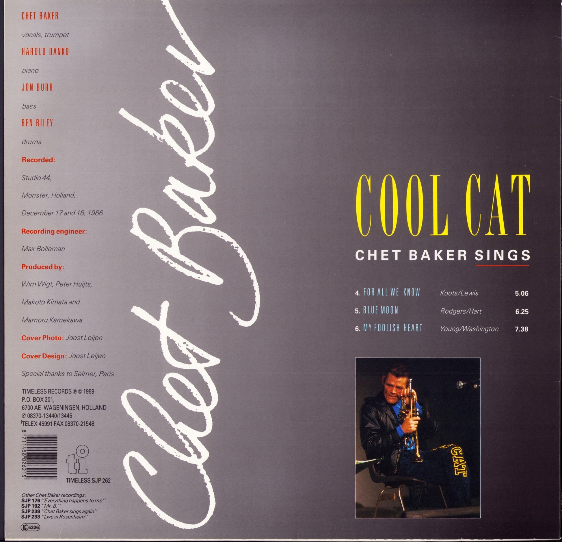 Chet Baker – Cool Cat Vinyl LP