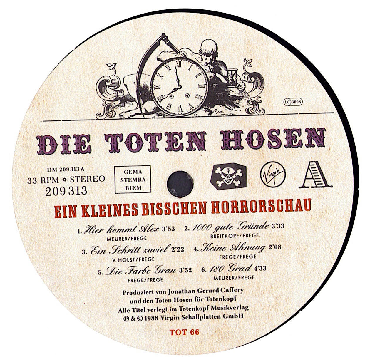 Die Toten Hosen – Ein Kleines Bisschen Horrorschau Vinyl LP