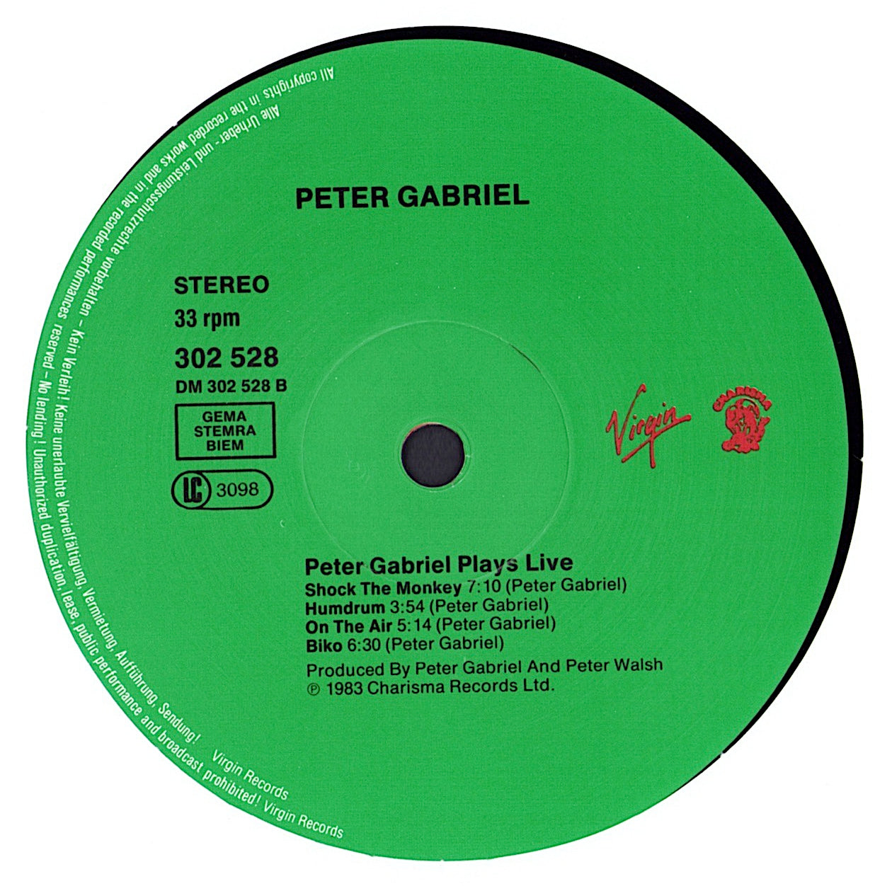 Peter Gabriel - Plays Live Vinyl 2LP