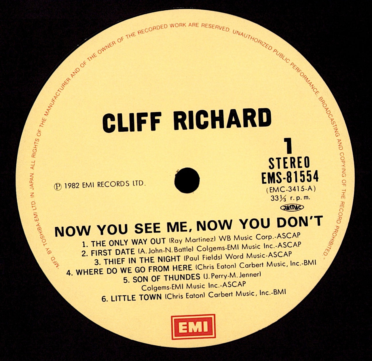 Cliff Richard – Dressed For The Occasion Vinyl LP | Japan Promo | 1983