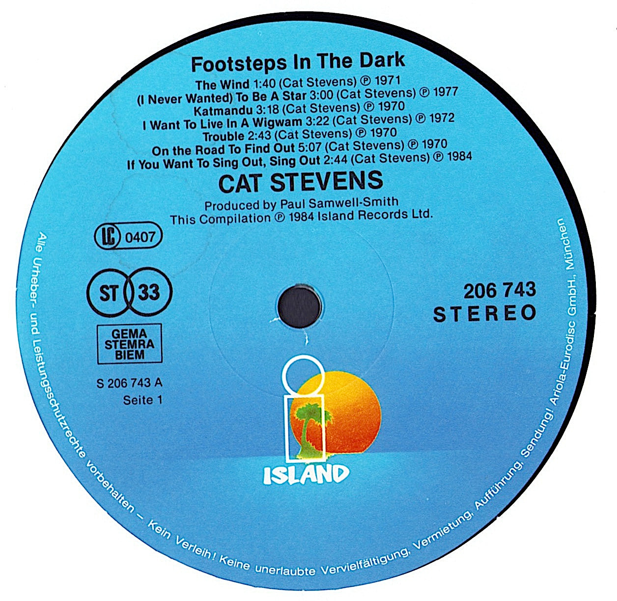 Cat Stevens – Footsteps In The Dark Vinyl LP