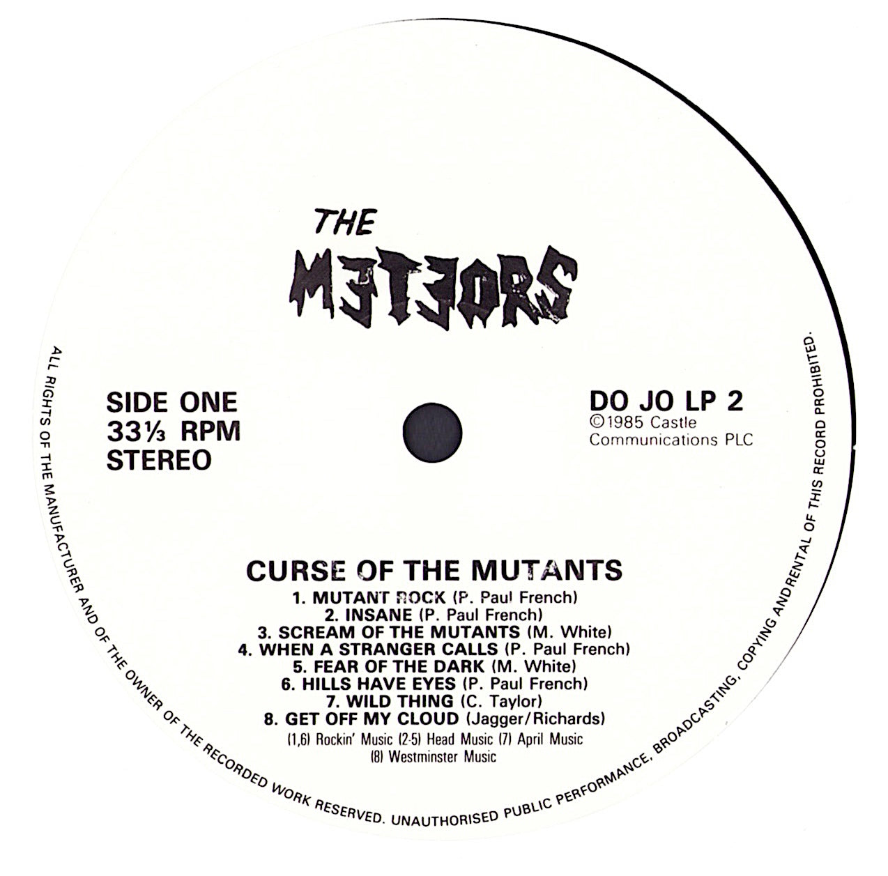 The Meteors ‎– The Curse Of The Mutants Vinyl LP