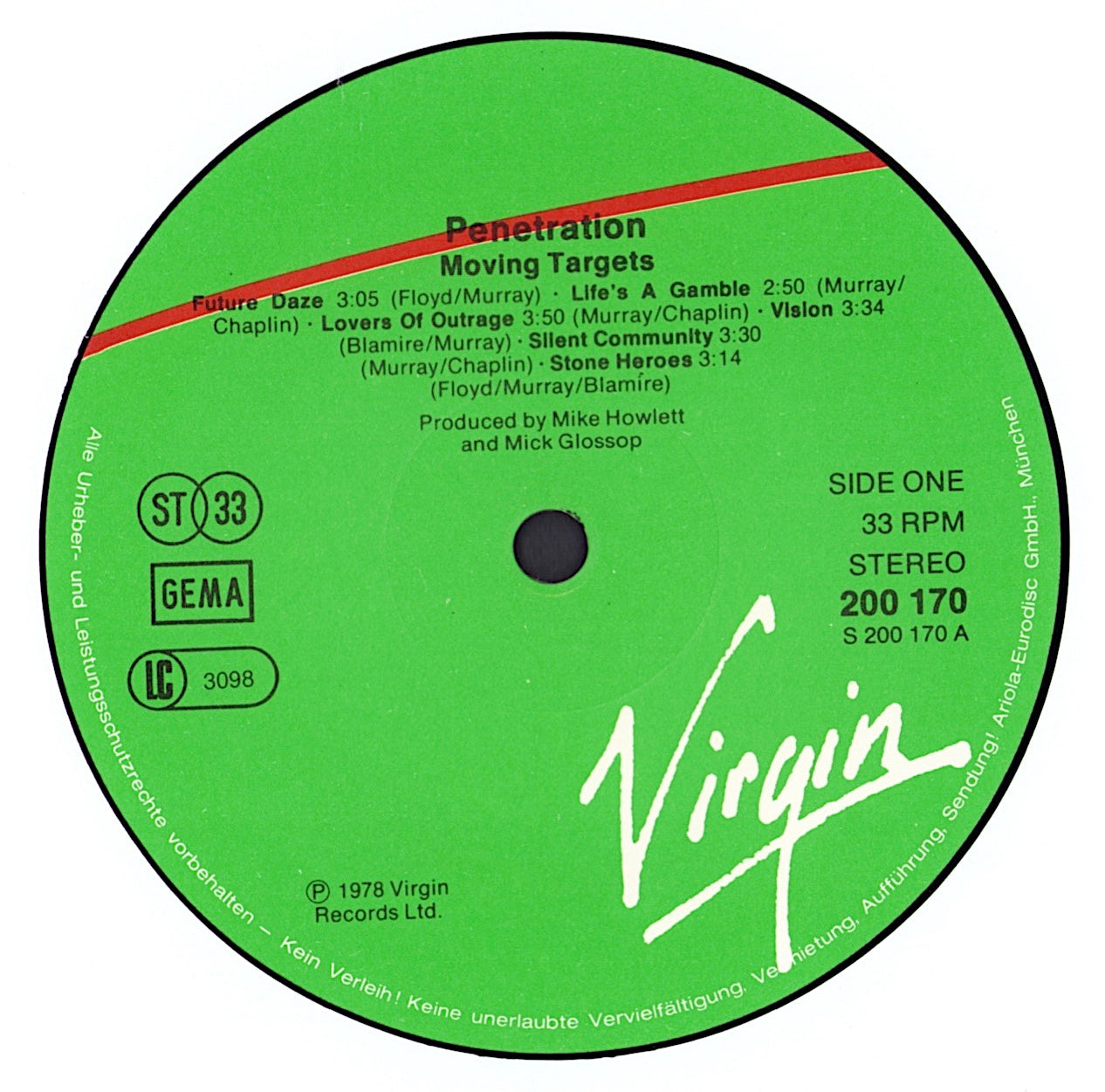 Penetration - Moving Targets Vinyl LP