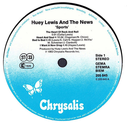 Huey Lewis And The News - Sports Vinyl LP