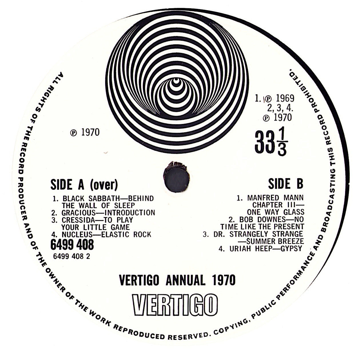 The Vertigo Annual 1970 Vinyl 2LP