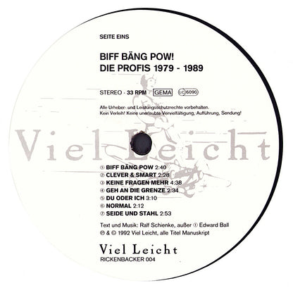 Die Profis - Biff Bäng Pow! Die Profis 1979-1989 Vinyl LP