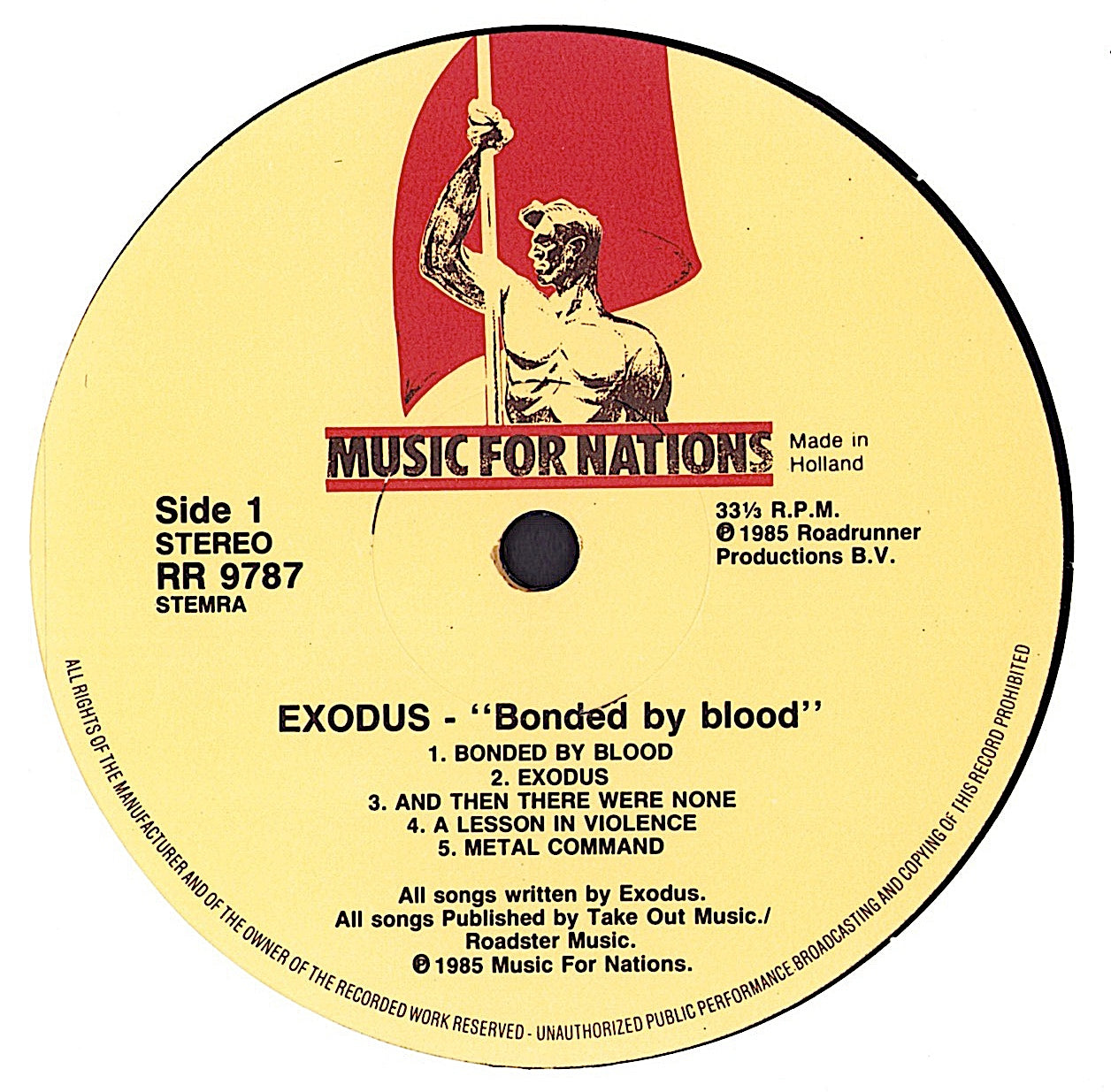 Exodus - Bonded By Blood Vinyl LP