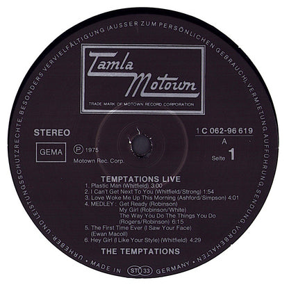 Temptations - Live Vinyl LP