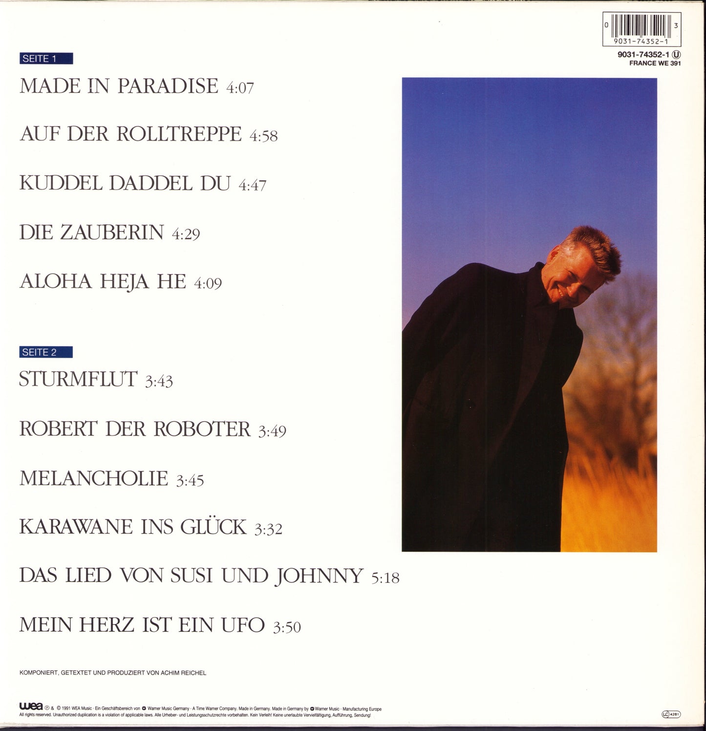 Achim Reichel - Melancholie Und Sturmflut Vinyl LP