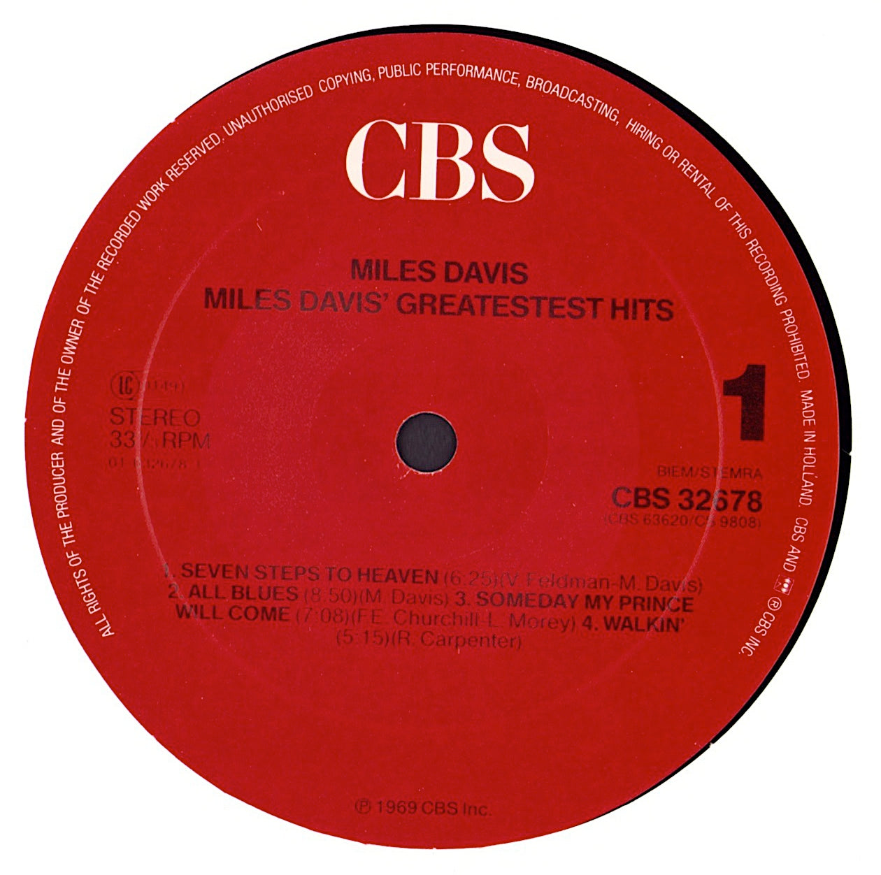 Miles Davis - Miles Davis' Greatest Hits Vinyl LP