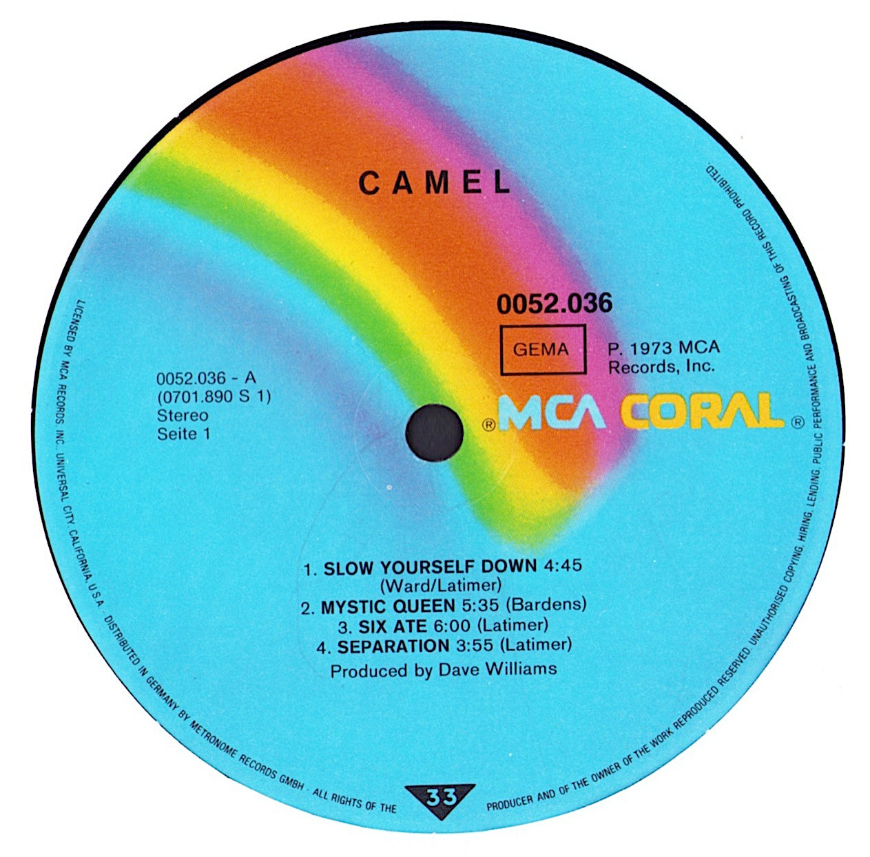 Camel - Camel Vinyl LP