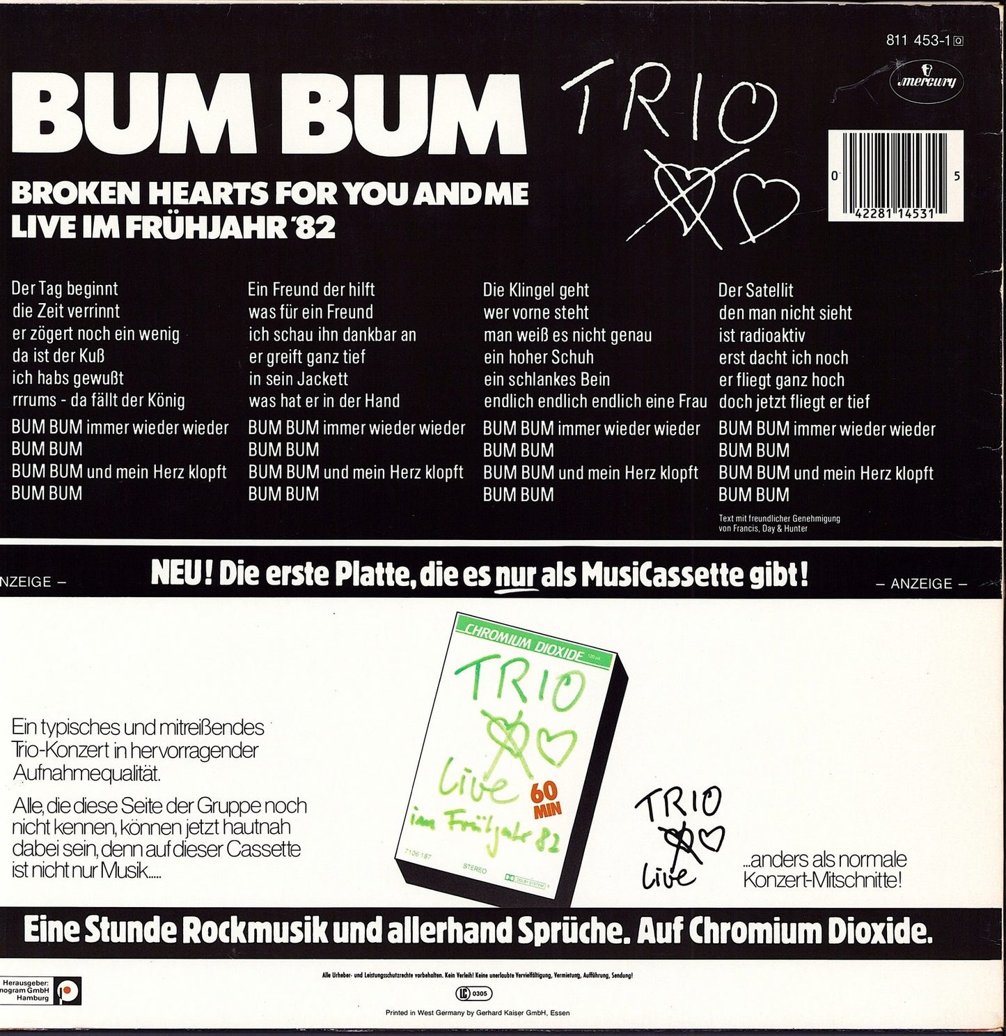 Trio – Bum Bum Vinyl 12" Maxi-Single