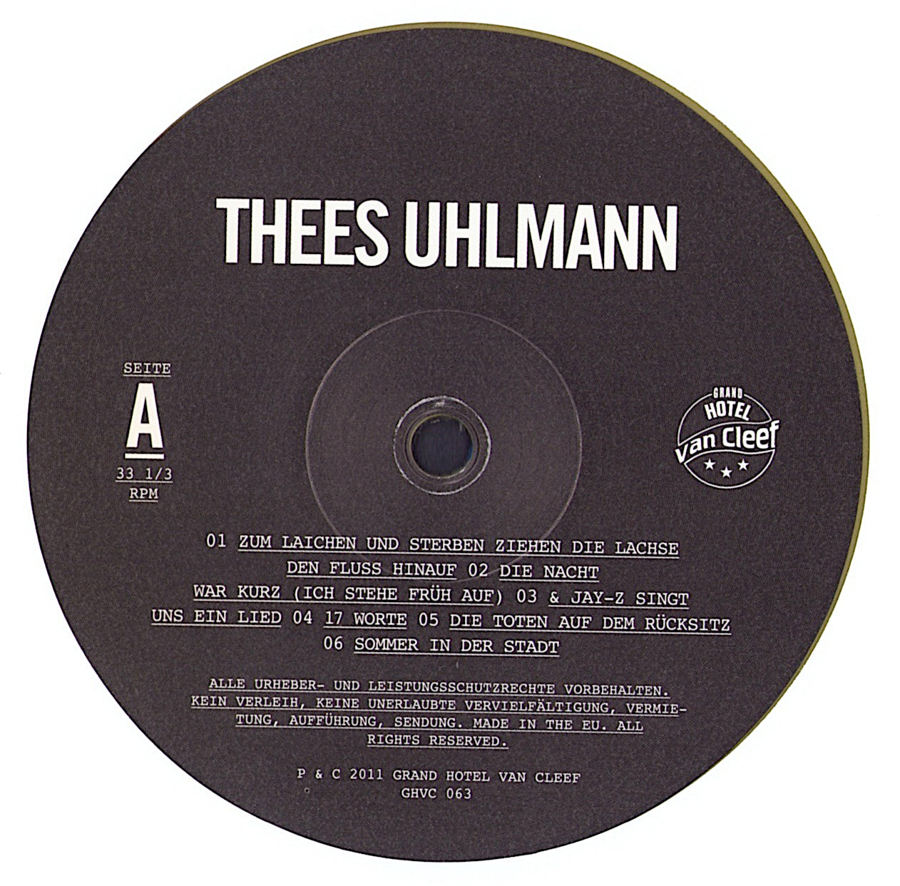 Thees Uhlmann – Thees Uhlmann Gold Vinyl LP