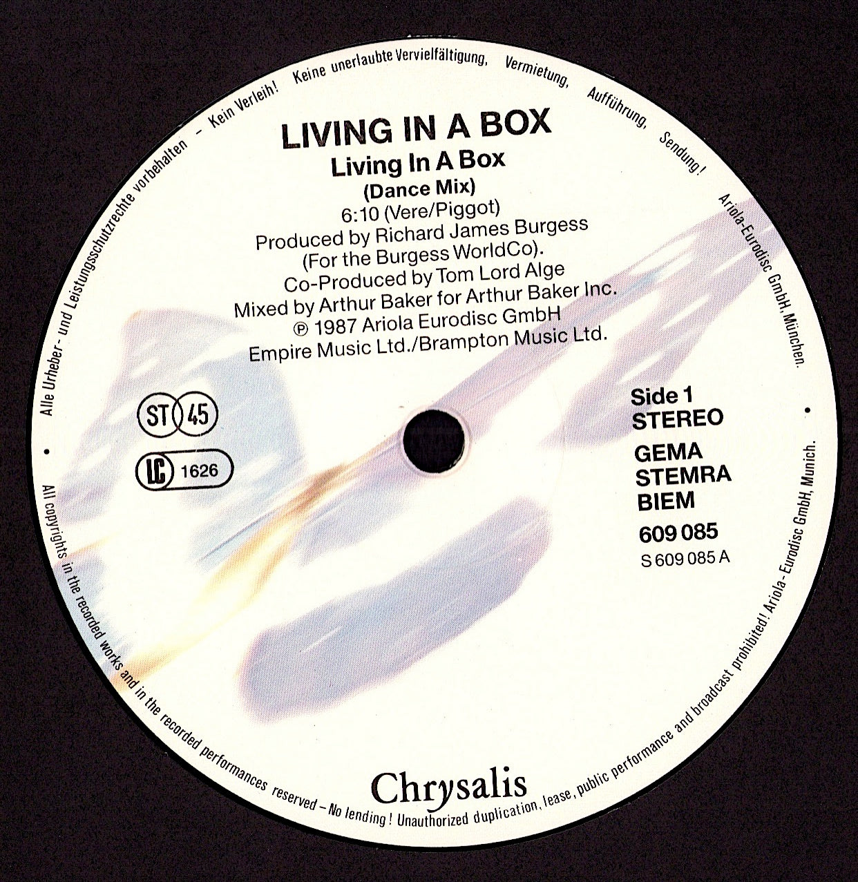Living In A Box – Living In A Box Vinyl 12" | EU Original | 1987