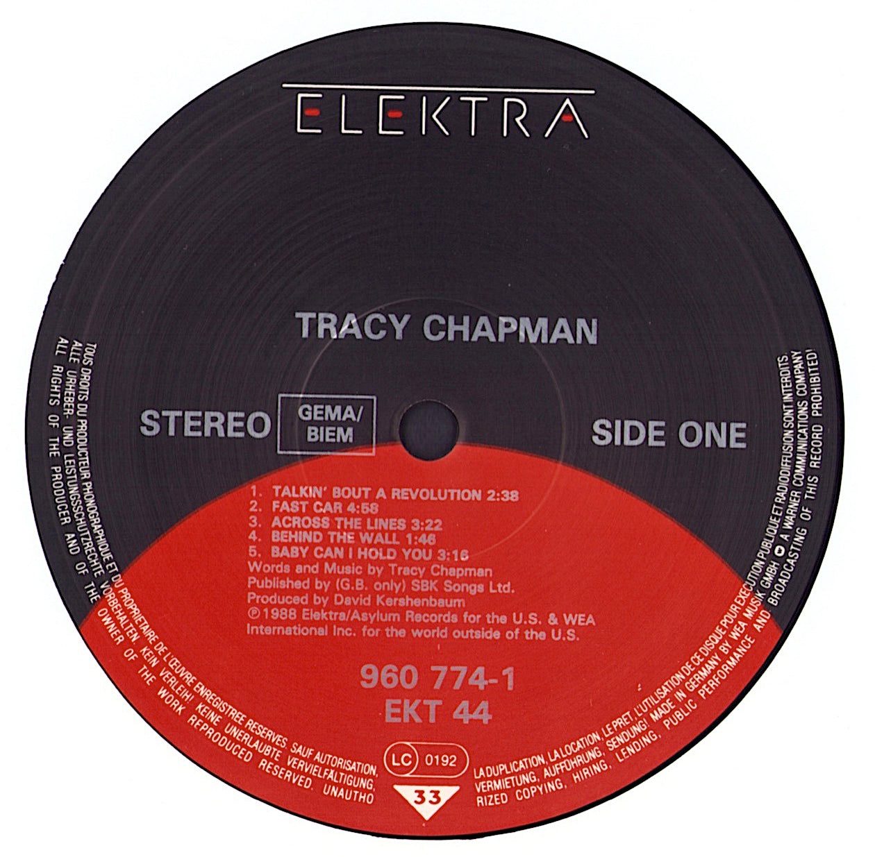 Tracy Chapman ‎- Tracy Chapman Vinyl LP