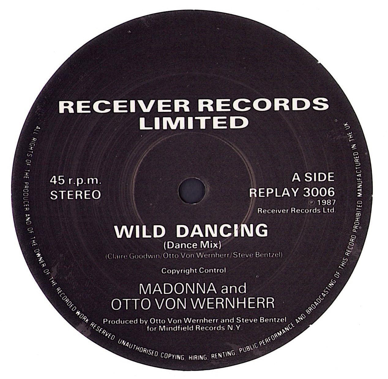 Madonna & Otto Von Wernherr – Wild Dancing Vinyl 12" Maxi-Single