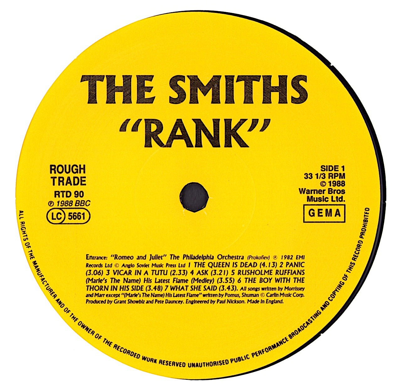 The Smiths ‎- Rank