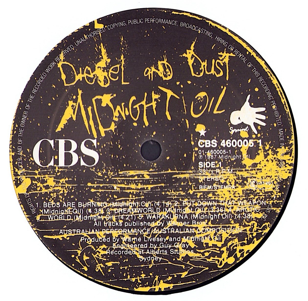 Midnight Oil ‎- Diesel and Dust Vinyl LP