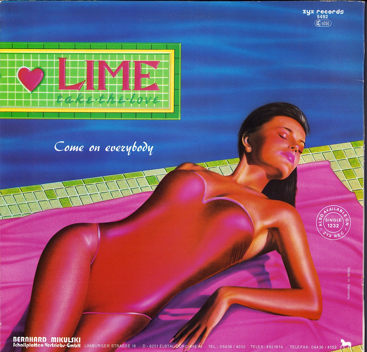 Lime – Take The Love / Come On Everybody Vinyl 12"